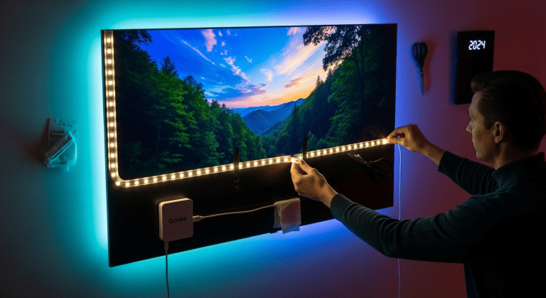Tutorial instalar tira LED TV efecto ambilight casero Govee Philips Hue 2025