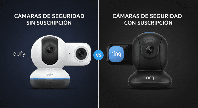 Cámaras de seguridad sin suscripción vs con suscripción Eufy Ring comparativa 2025