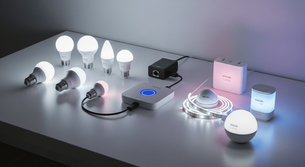 Sistema Philips Hue completo Bridge bombillas inteligentes ecosistema premium
