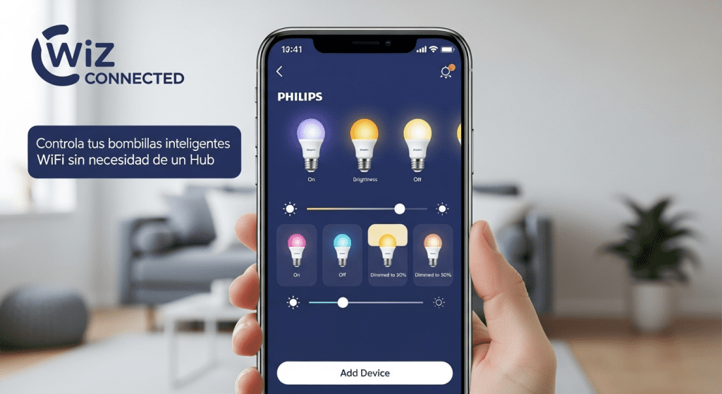 App WiZ Connected control bombillas inteligentes WiFi sin hub Philips