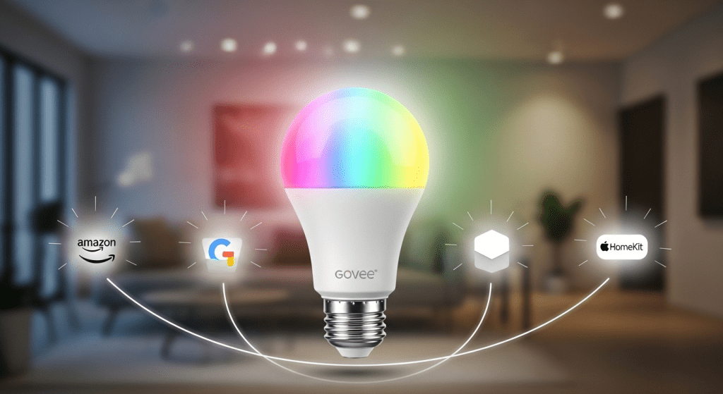 Govee Matter bombilla inteligente compatibilidad universal Alexa Google HomeKit