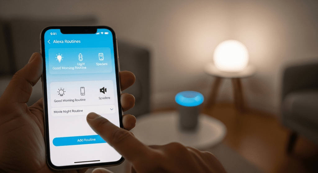 Rutinas Alexa configuración app móvil automatización