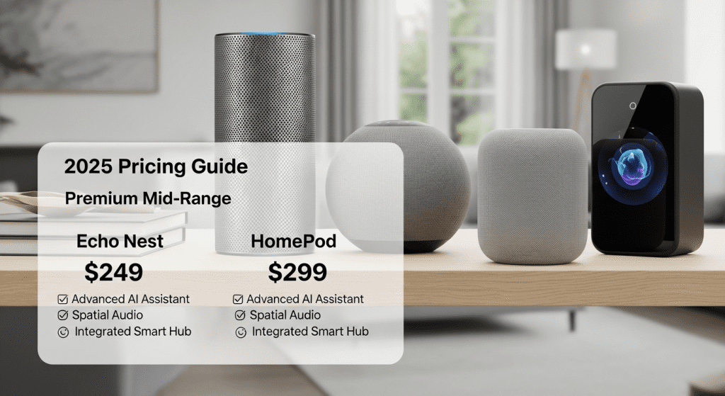 Altavoces inteligentes 2025 precios Echo Nest HomePod gama media premium