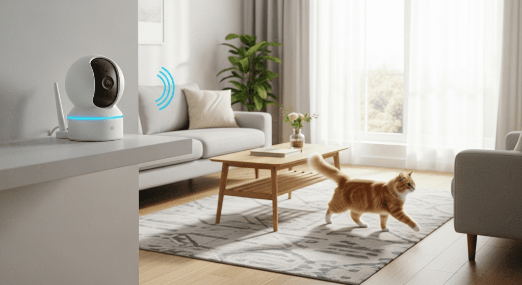 Xiaomi Mi Home Security Camera 2K Pro interior mascota seguimiento