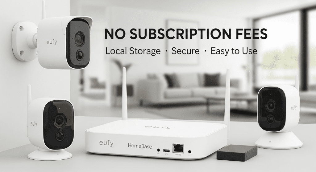 Eufy HomeBase almacenamiento local cámaras seguridad sin suscripción