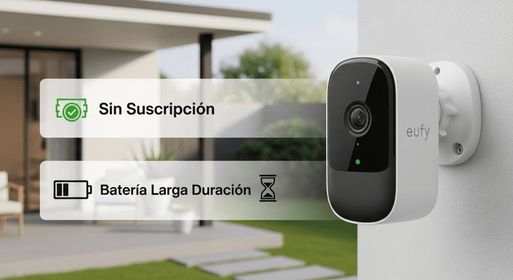 Eufy EufyCam cámara seguridad sin suscripción batería larga duración