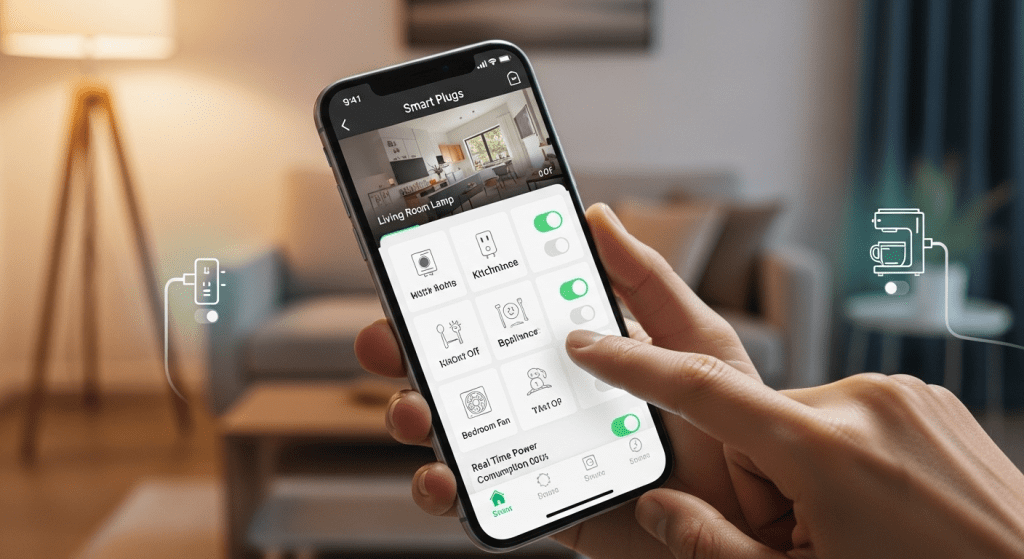 Control enchufes inteligentes smartphone app domótica automatización hogar