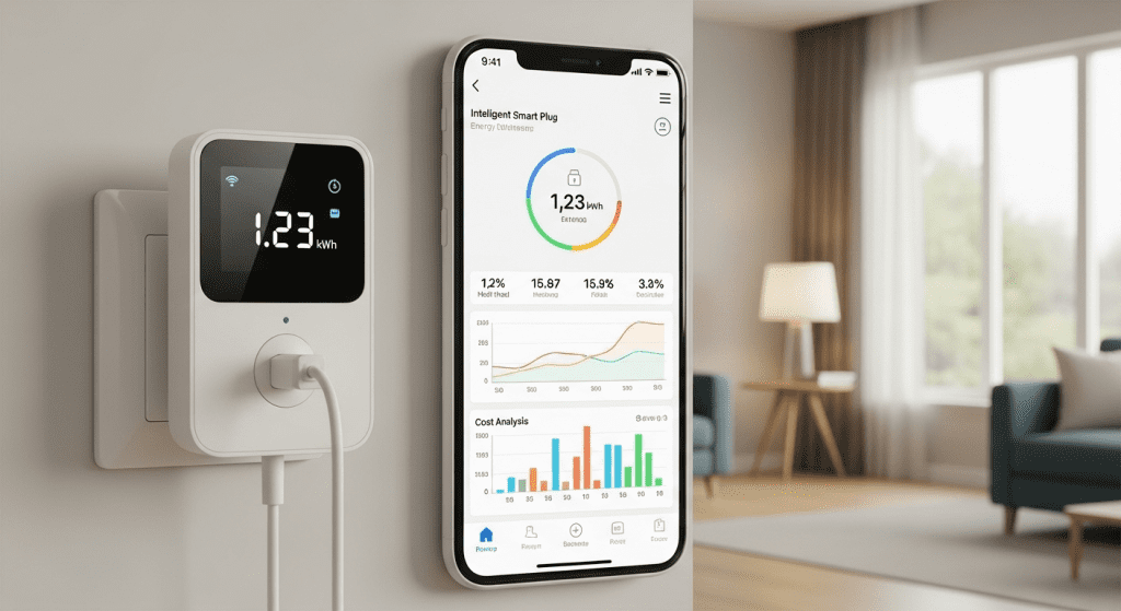 Medidor consumo enchufe inteligente app ahorro energético kWh