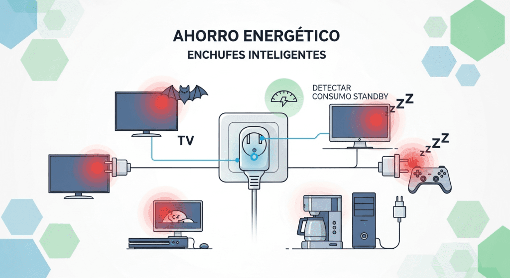 Ahorro energético enchufes inteligentes detectar vampiros consumo standby
