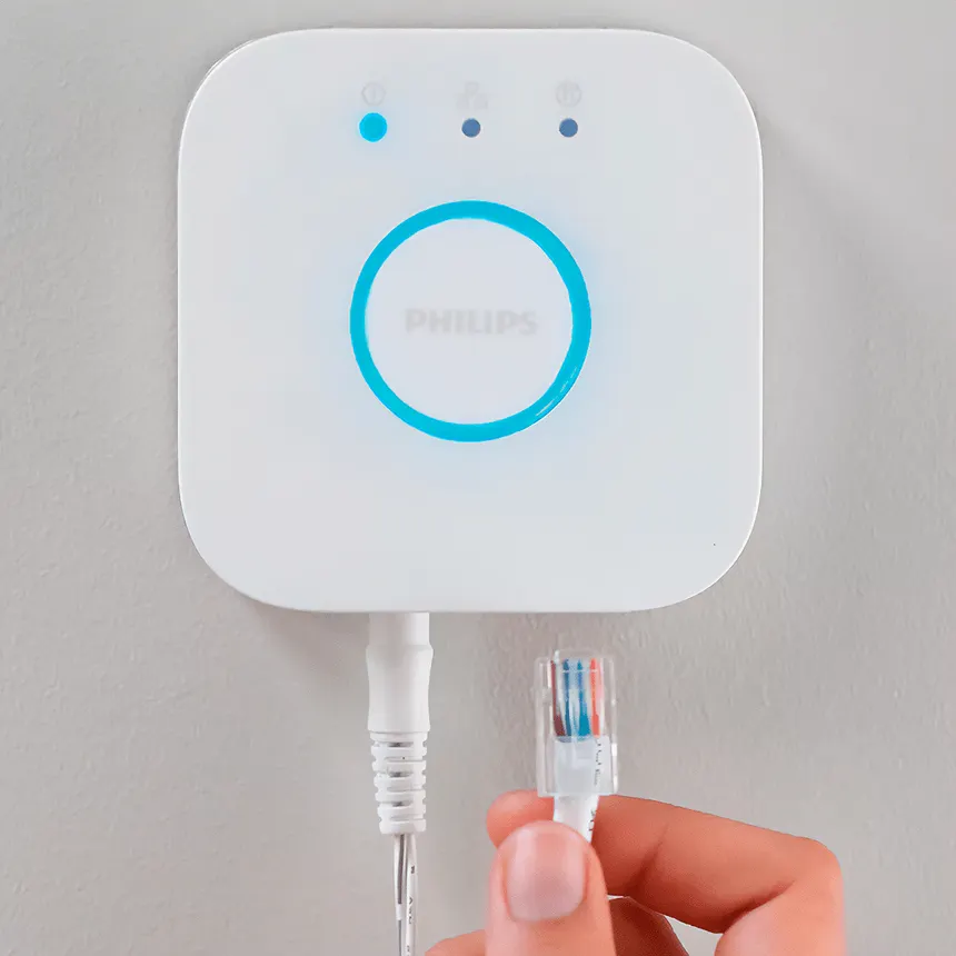 Diagrama de los LEDs del Philips Hue Bridge y su significado para diagnosticar problemas de conexión