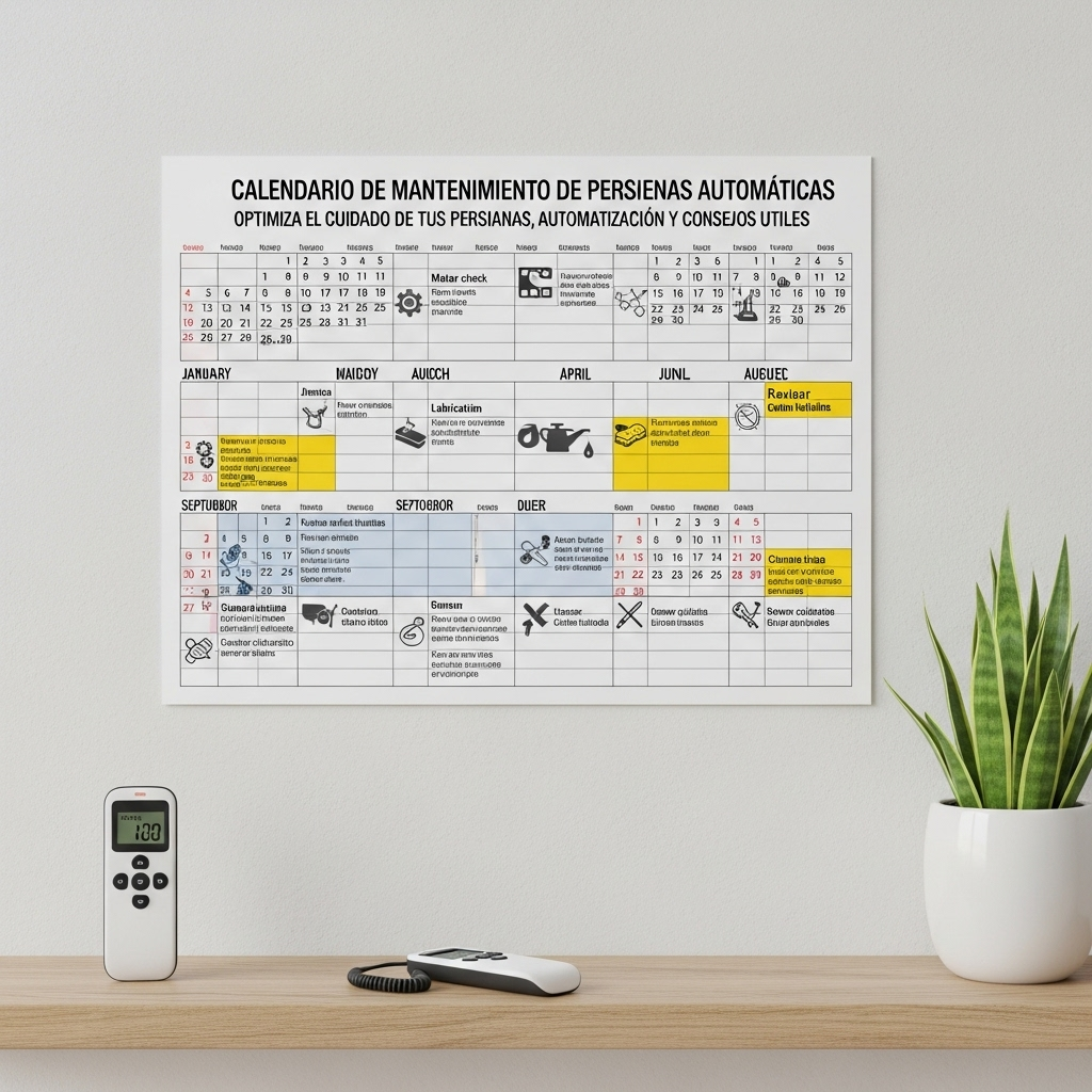 Calendario mantenimiento persianas automáticas automatizar persianas cuidados