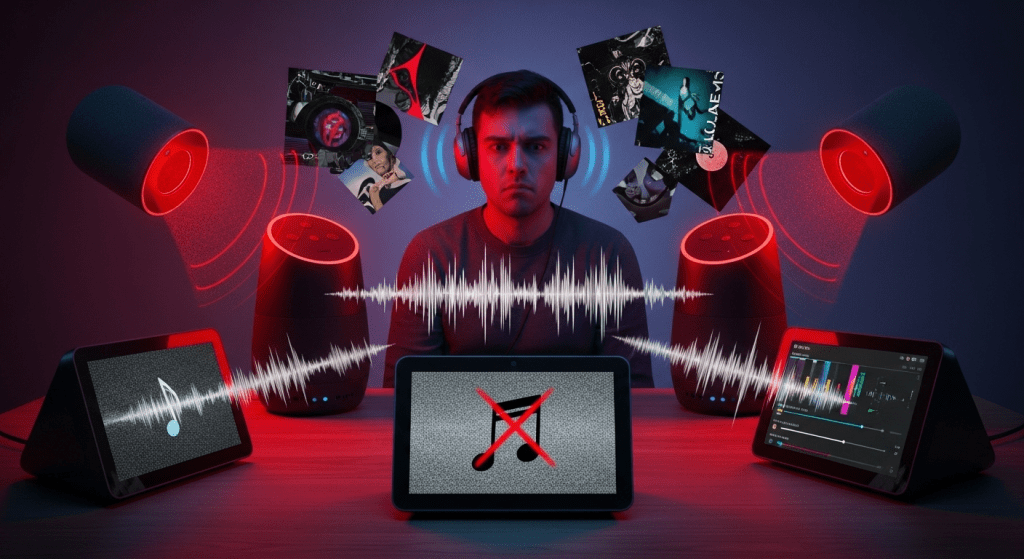 alexa multi dispositivos conflictos música