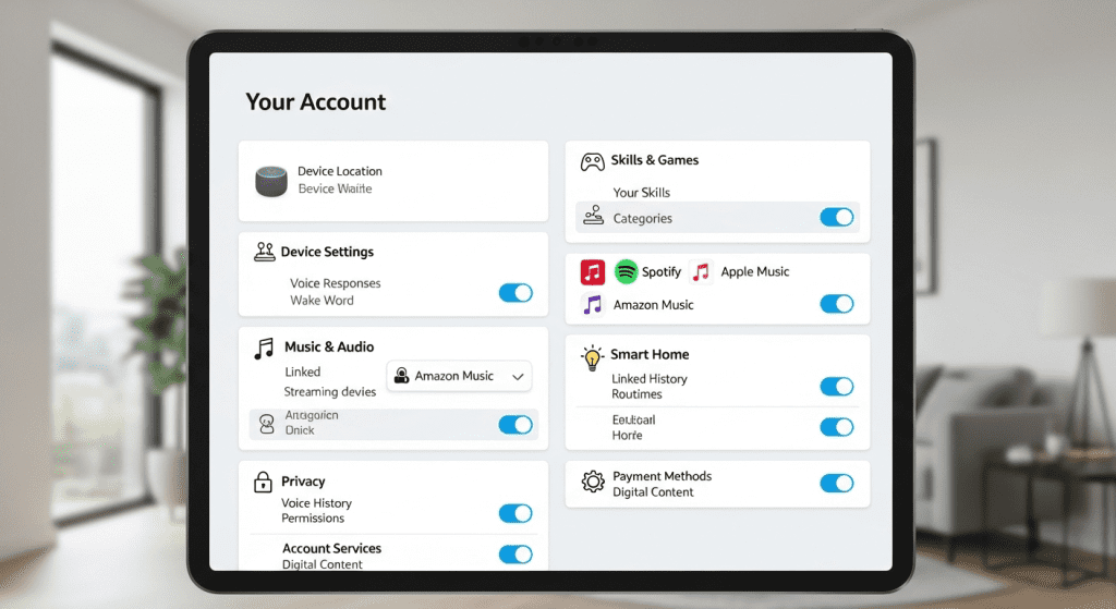 amazon cuenta alexa configuracion servicios