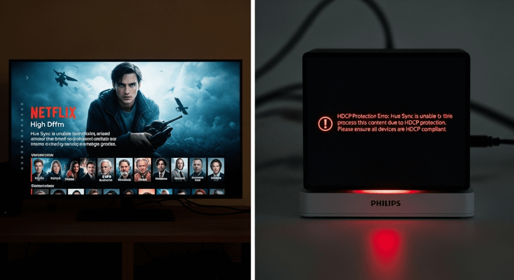 hue sync no funciona netflix hdcp proteccion