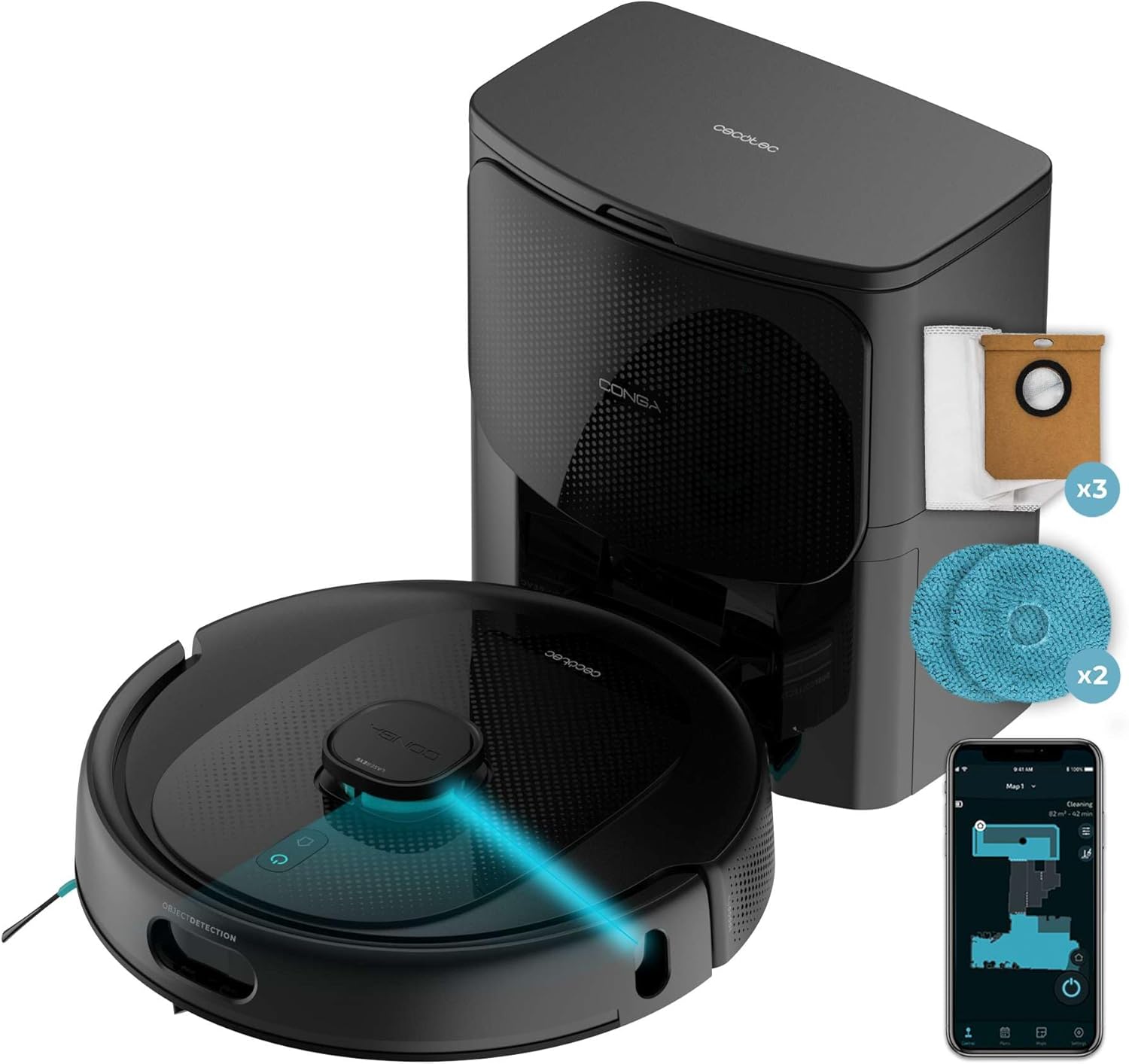 Robot aspirador Cecotec Conga 9090 AI, la mejor alternativa española con gran potencia.
